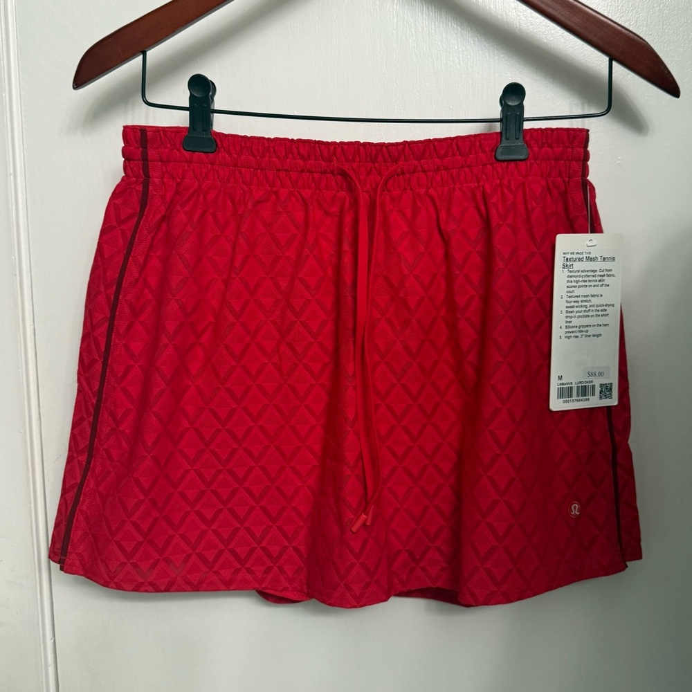 lululemon athletica Women's Textured Red Tennis Skirt